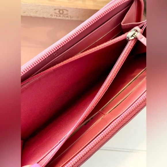 Pink Chanel Camellia Flower Zippy Wallet - Picture 11 of 16